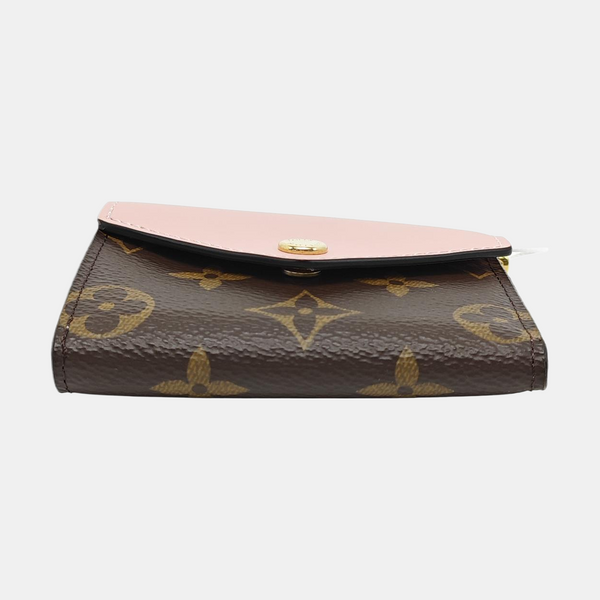 ZOE Monogram Coated Canvas Pink Wallet