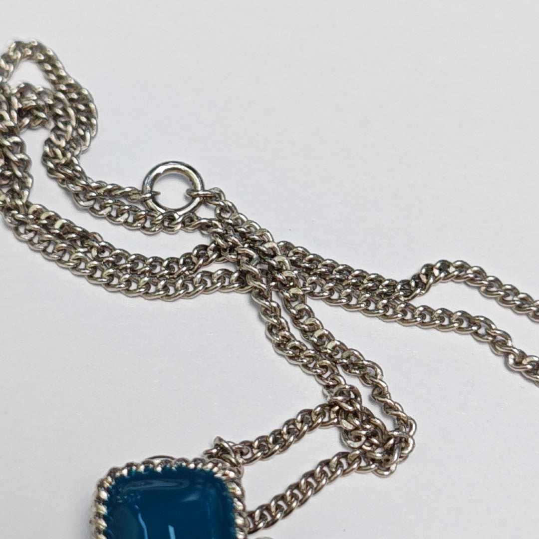 Faux Pearl Silver Necklace