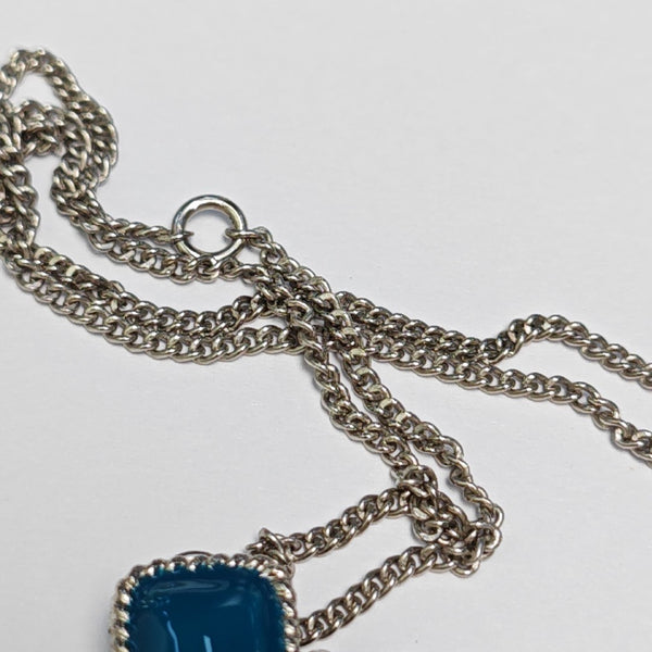 Faux Pearl Silver Necklace