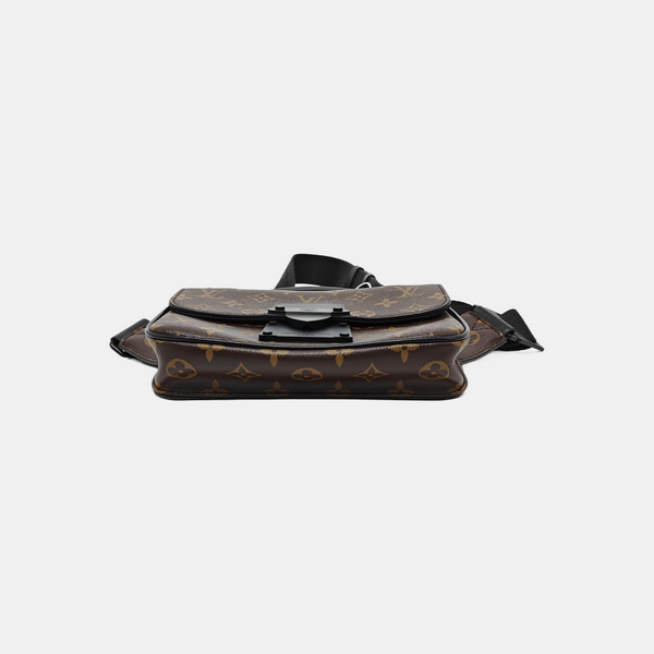 S LOCK Monogram Coated Canvas Brown