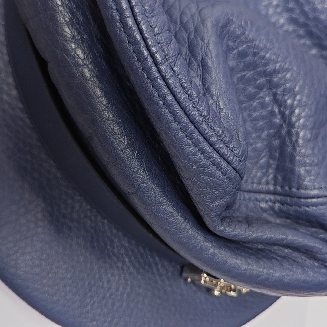 Leather Hat Blue