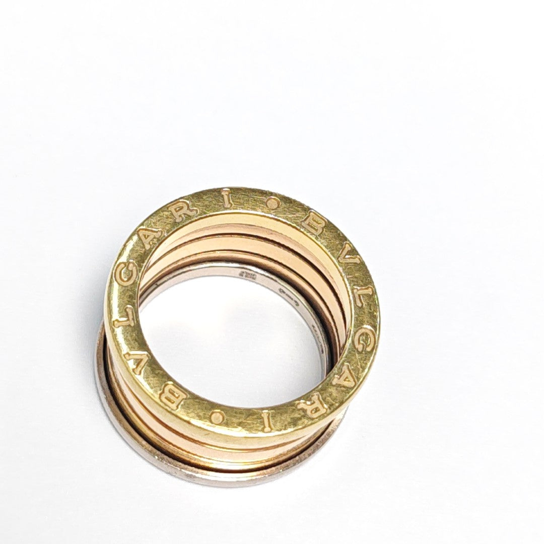 B.ZERO1 18k White Gold Rose Gold Ring EU 51