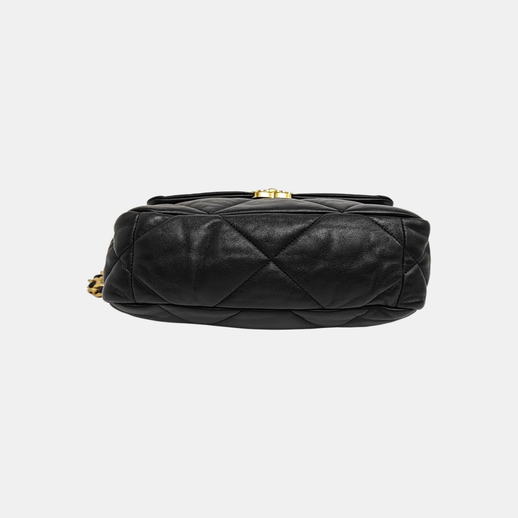CHANEL 19 Small Quilted Lambskin Black