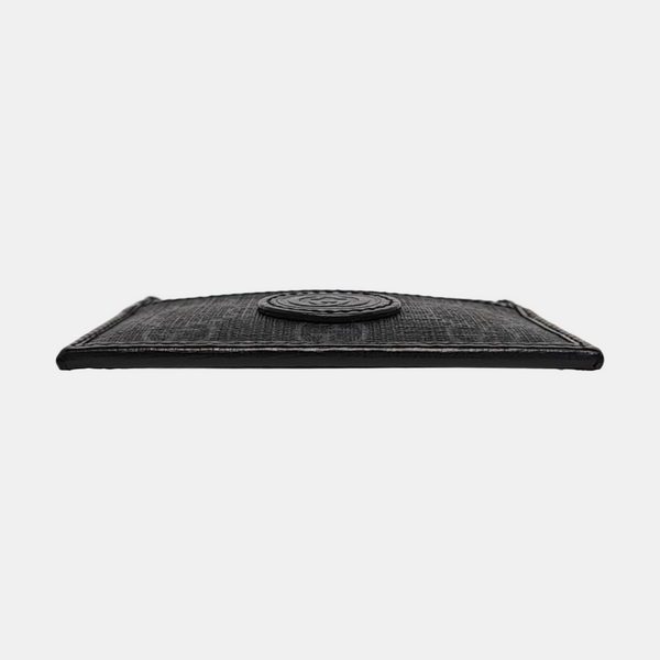Coated Canvas Card Holder Black