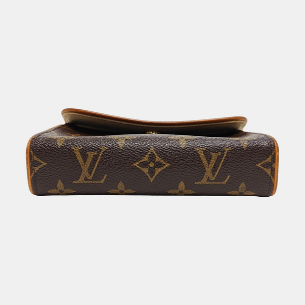 FLORENTINE Monogram Coated Canvas Brown