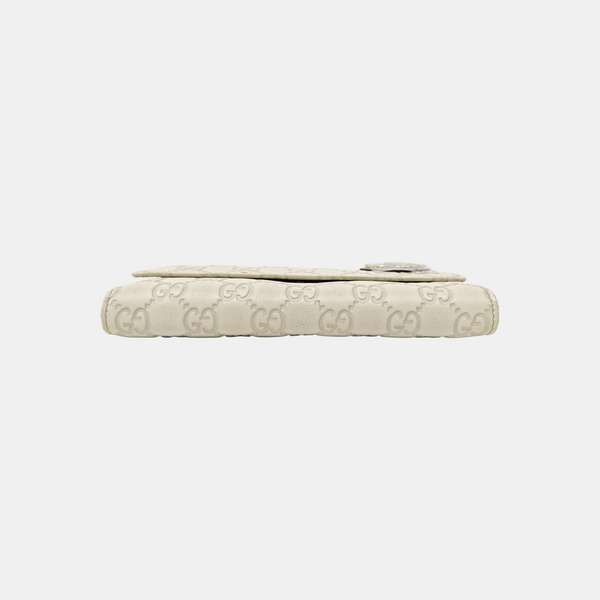 Lovely Monogram Calfskin White Wallet