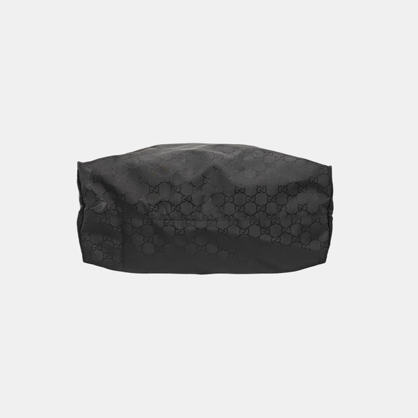 Monogram Nylon Tote Bag Black