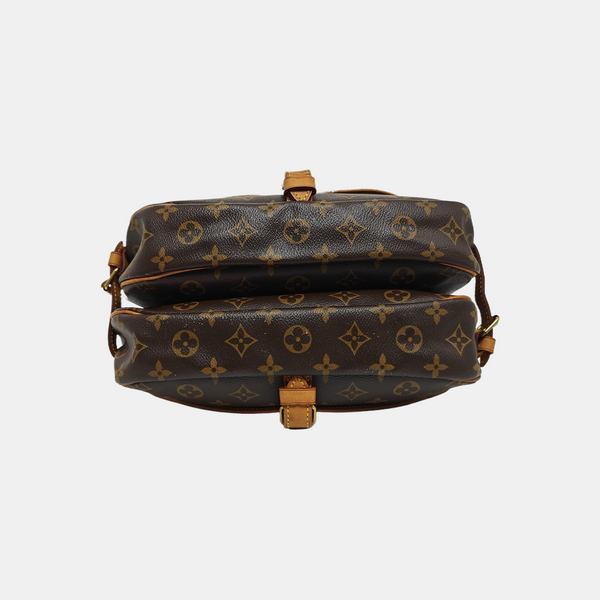 SAUMUR 30 Monogram Coated Canvas Brown