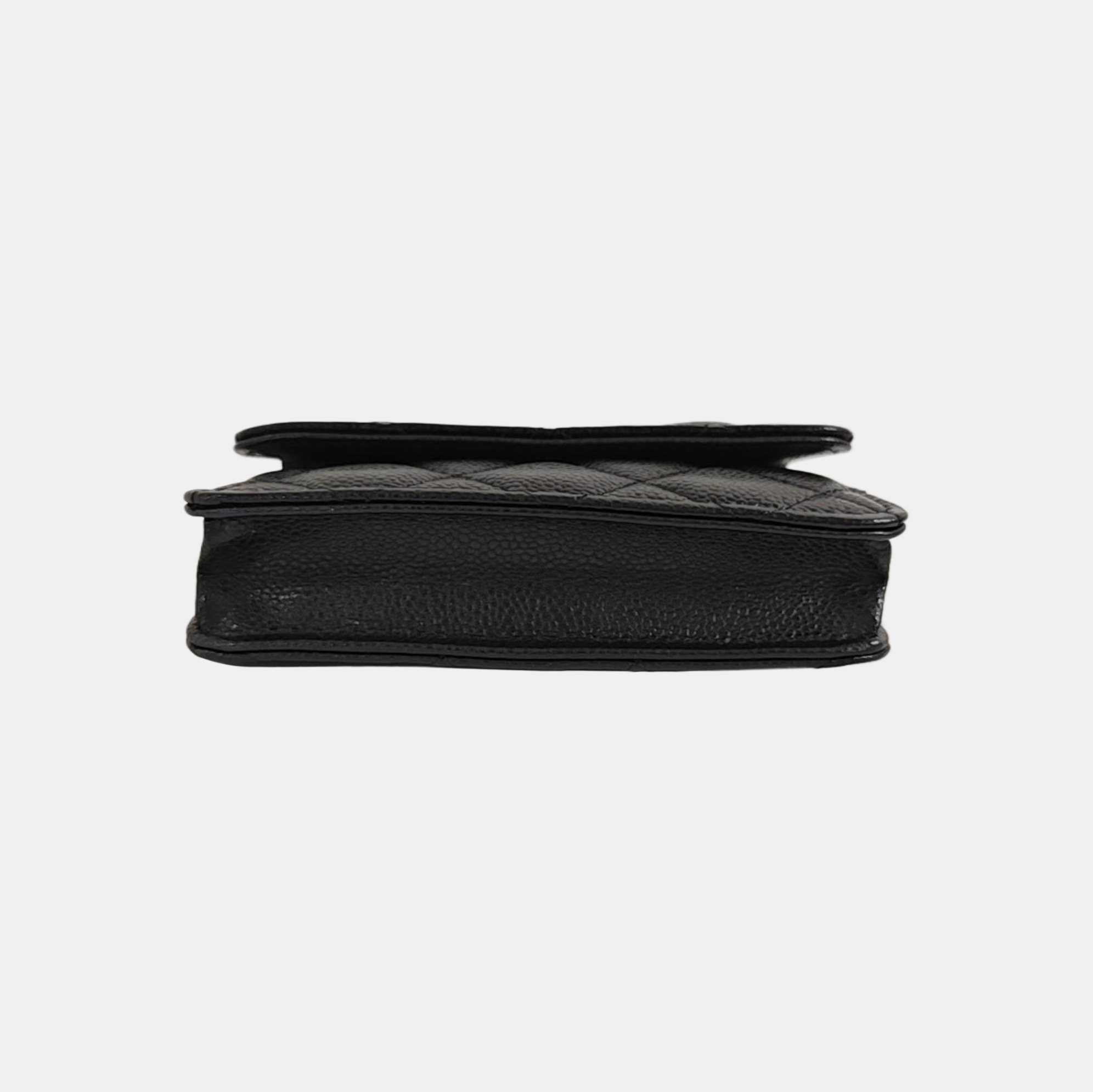 WOC Quilted Grained Calfskin Black