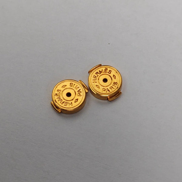 Pop H Metal Blue Stud Earrings