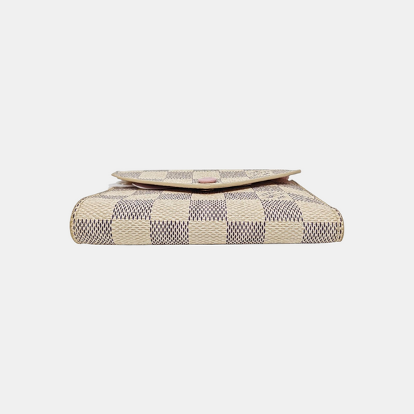 VICTORINE Damier Azur Coated Canvas White Wallet