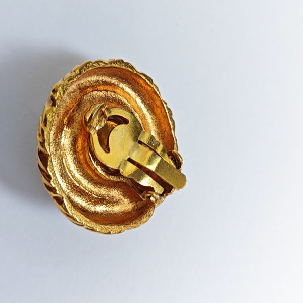 Metal Gold Clip On Earrings