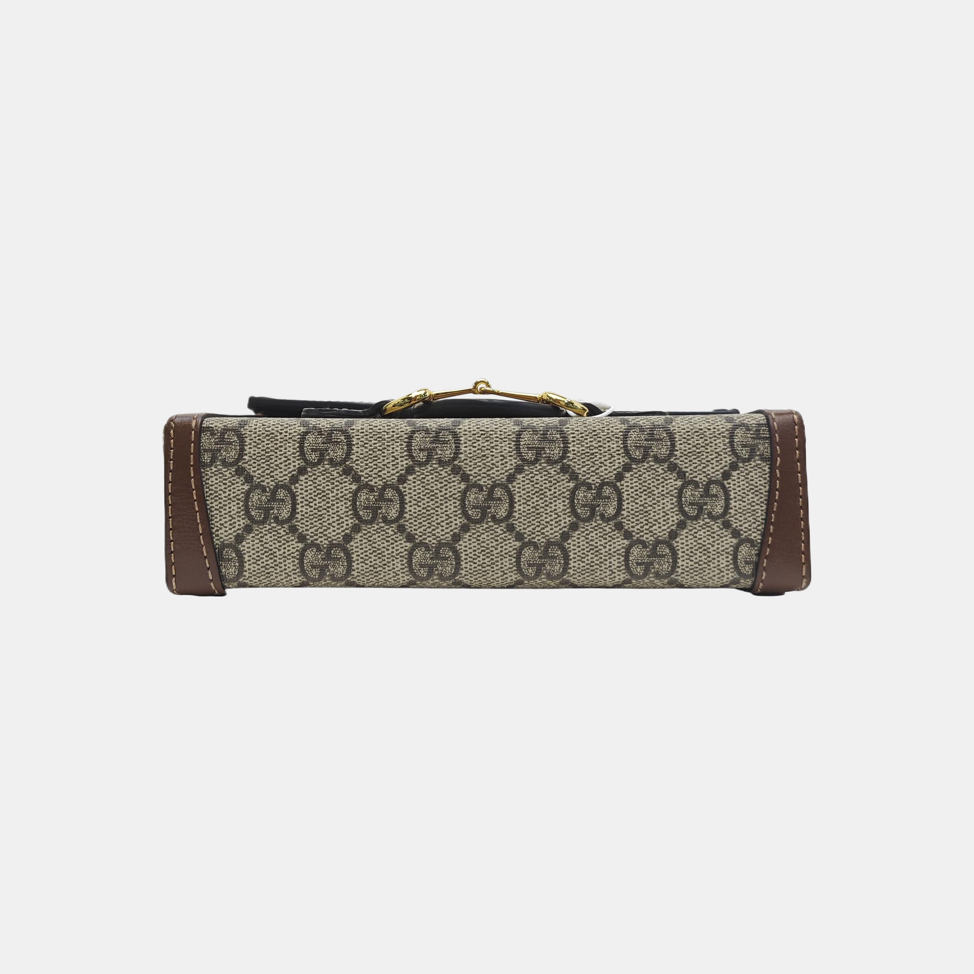 Horsebit 1955 Mini Monogram Coated Canvas Beige
