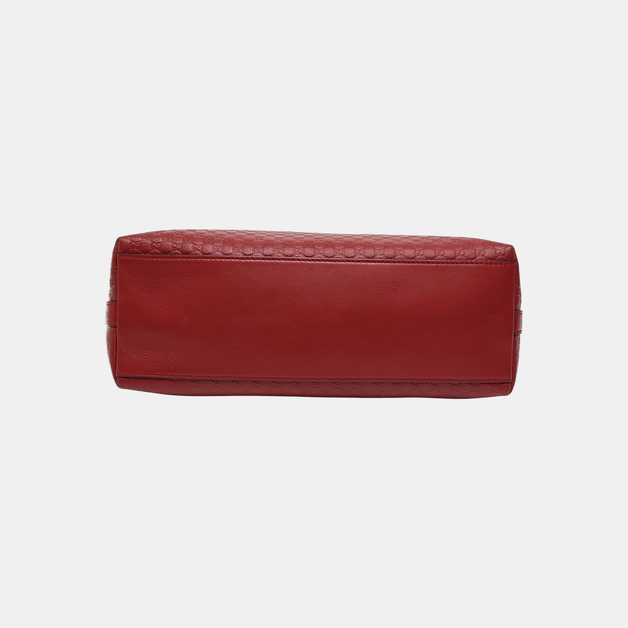 Monogram Calfskin Top Handle Bag Red