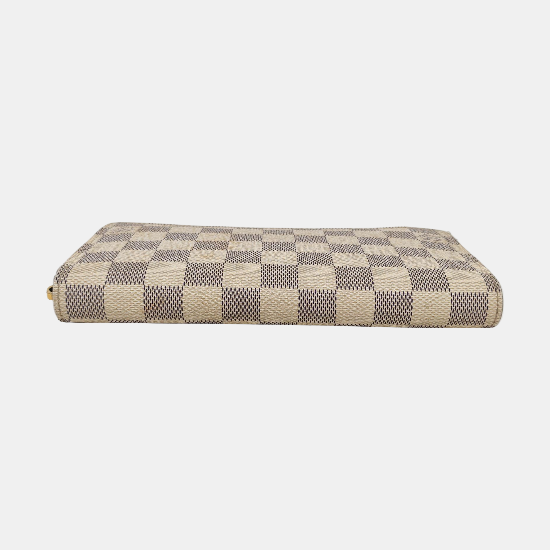ZIPPY Damier Azur Coated Canvas White Wallet