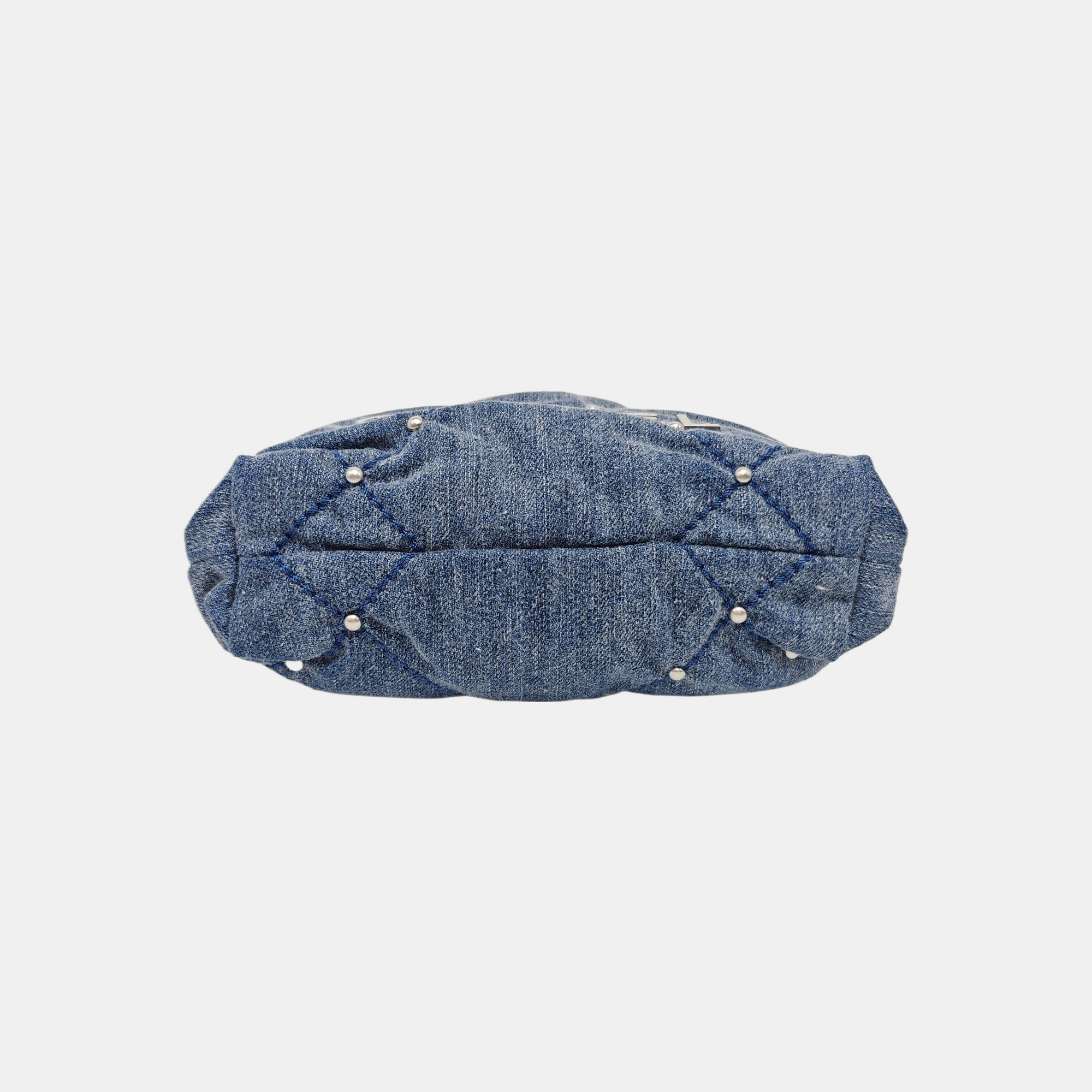 CHANEL 22 Mini Quilted Denim Blue