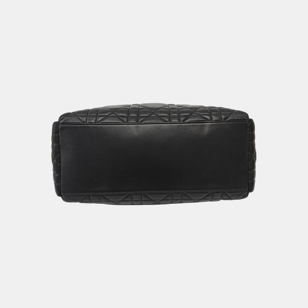 Cannage Lambskin Shoulder Bag Black