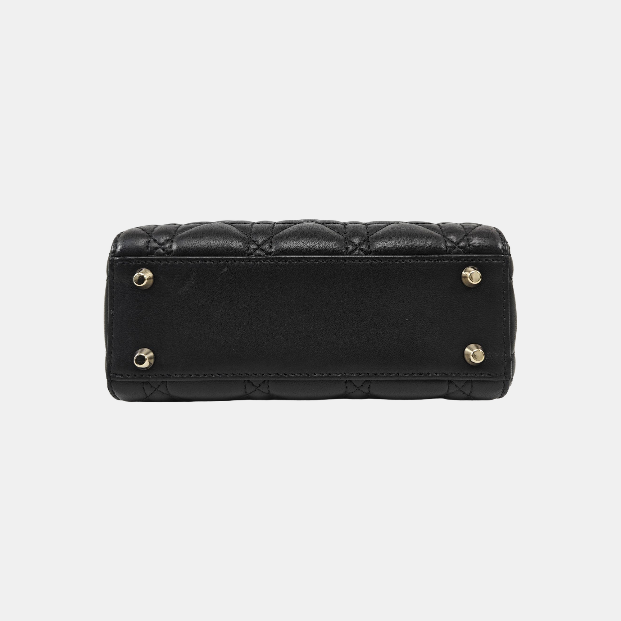 Lady Dior Mini Cannage Lambskin Black