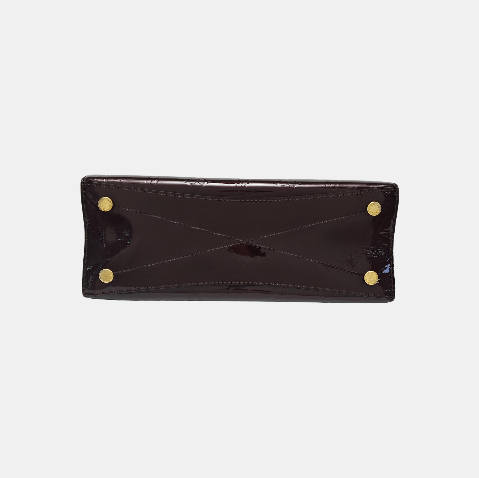 Monogram Patent Leather Shoulder Bag Red