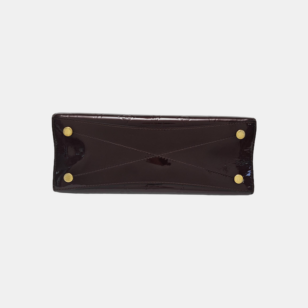 Monogram Patent Leather Shoulder Bag Red