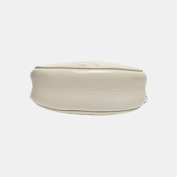 GG Marmont Mini Quilted Calfskin White