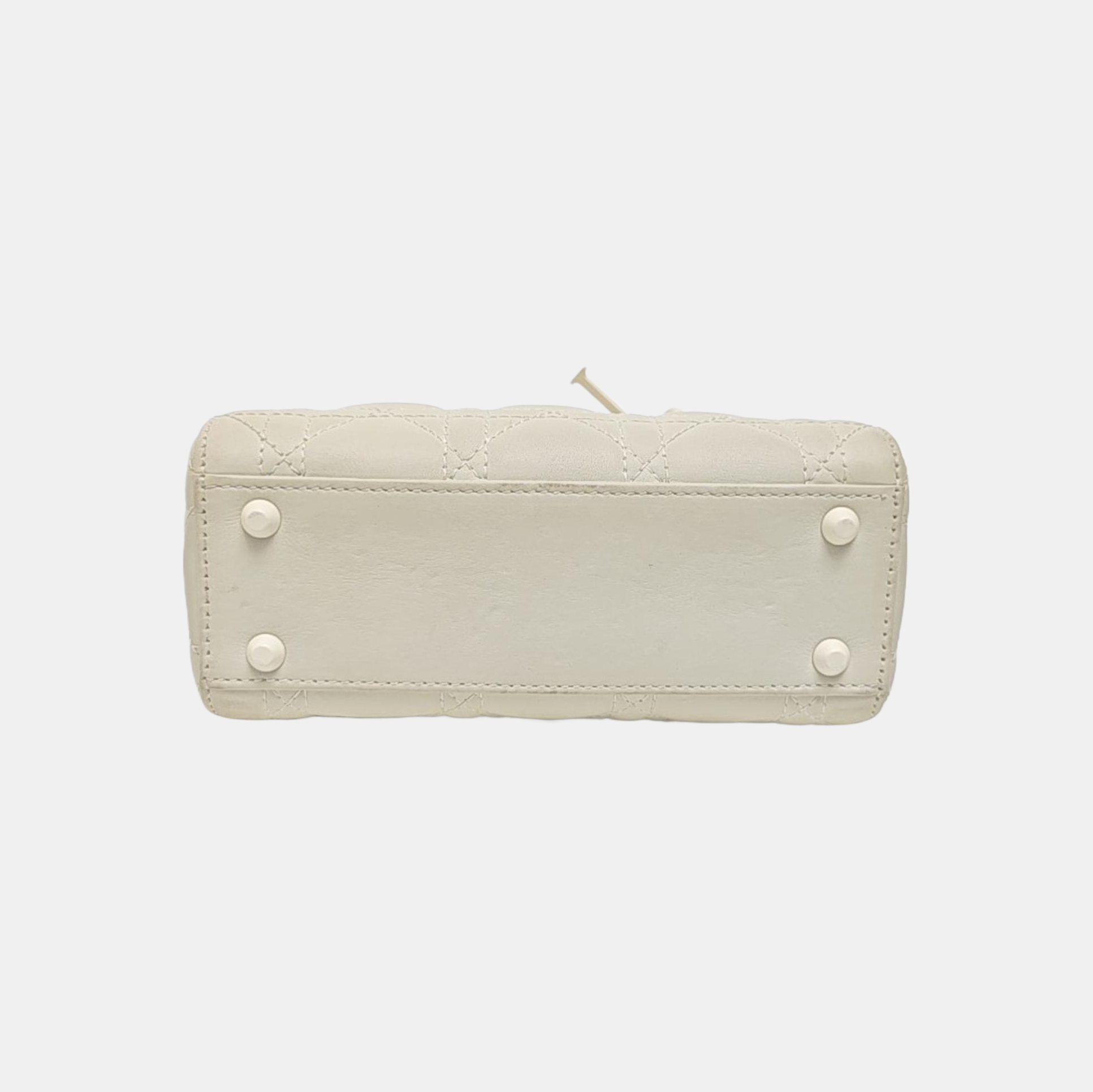 Lady Dior Mini Cannage Lambskin White