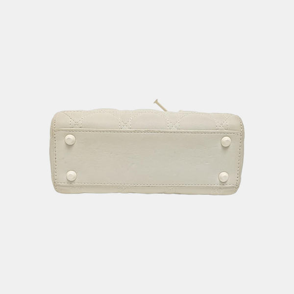 Lady Dior Mini Cannage Lambskin White