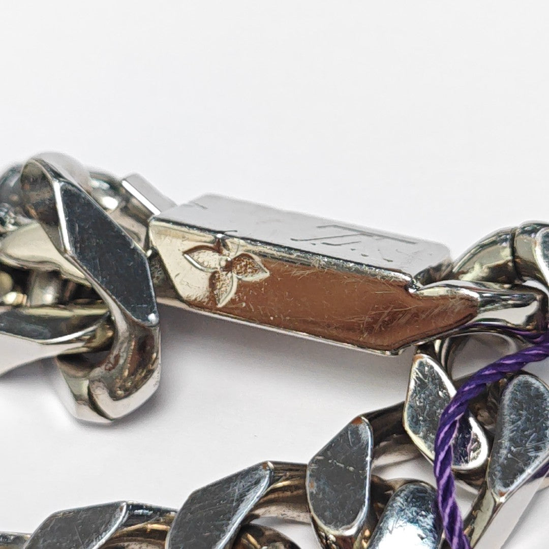 Monogram Metal Silver Bracelet