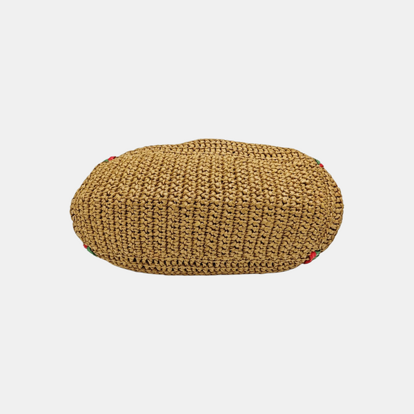 Straw Shoulder Bag Brown