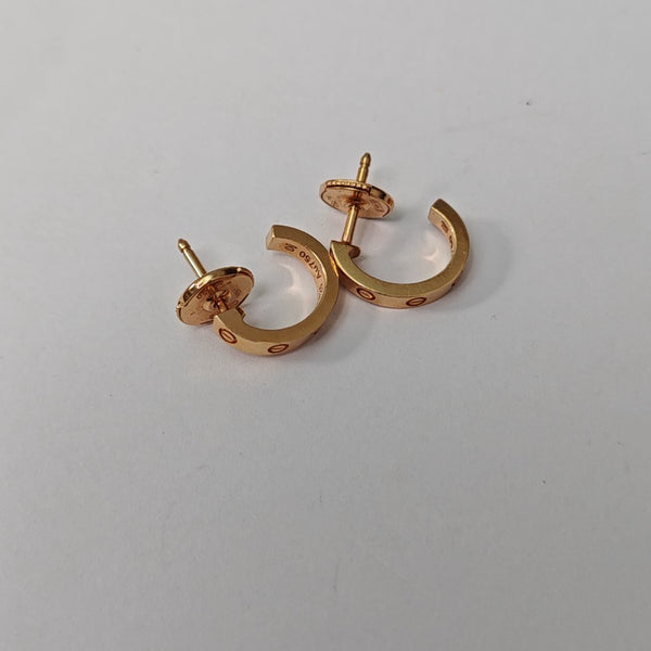 LOVE 18k Rose Gold Stud Earrings