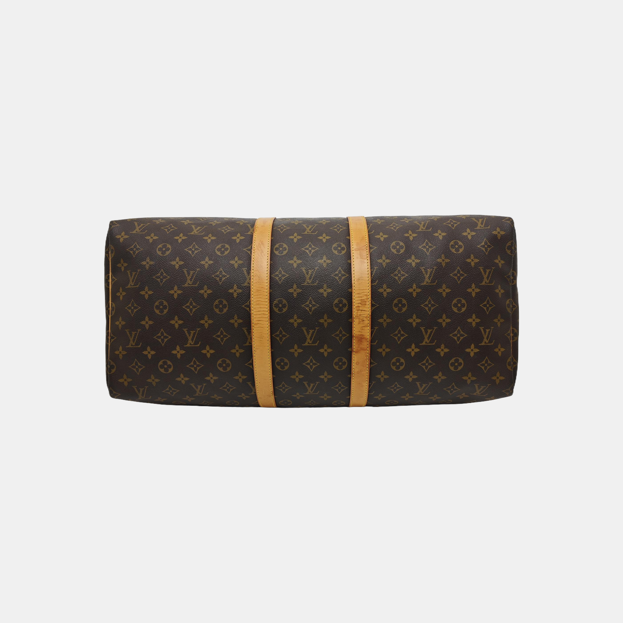 SAC SOUPLE 55 Monogram Coated Canvas Brown