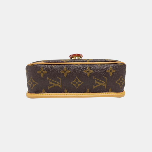 DIANE Nano Monogram Coated Canvas Brown
