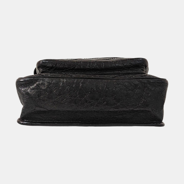 NIKI Medium Chevron Calfskin Black