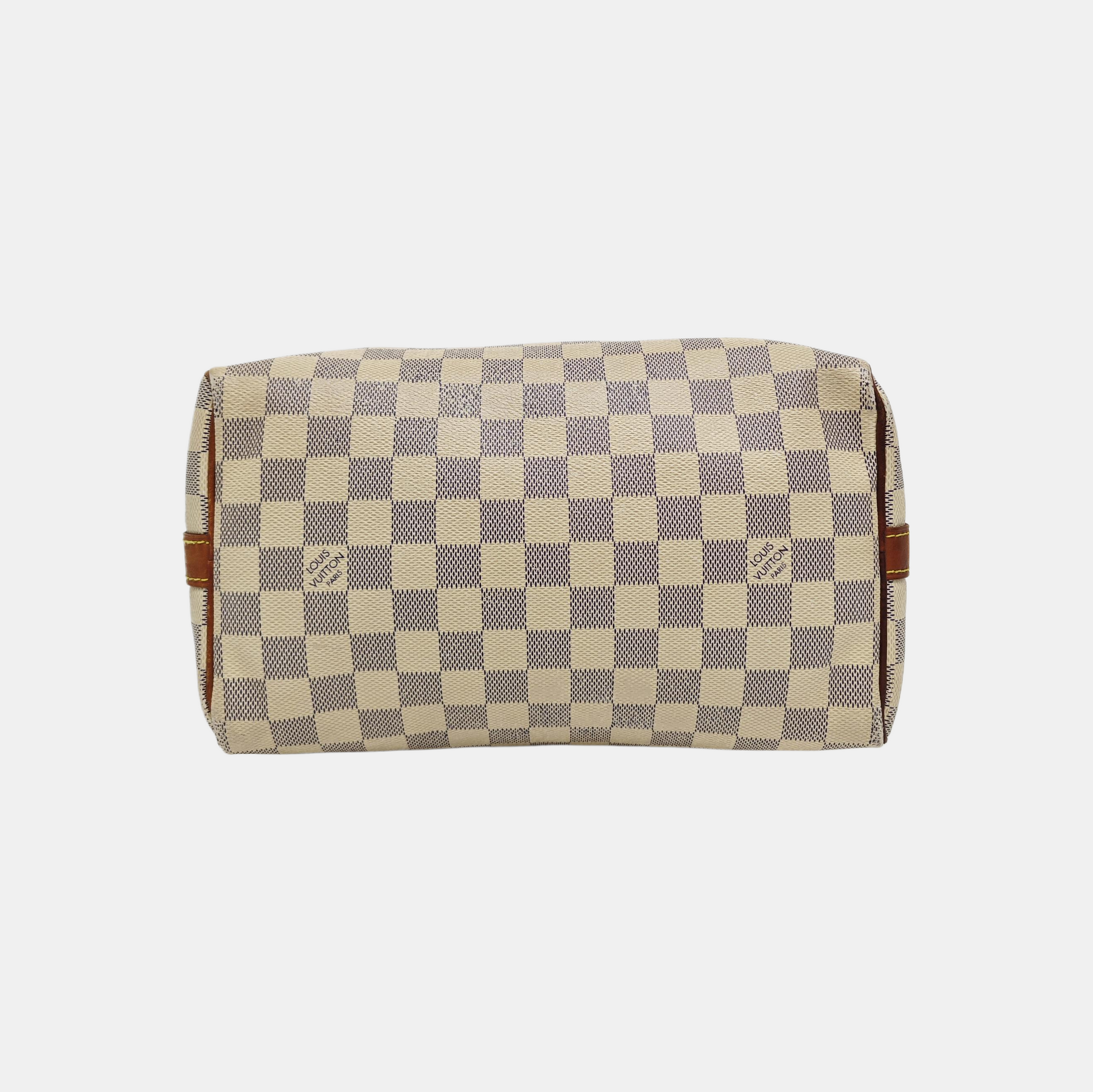 SPEEDY 25 Damier Azur Coated Canvas White