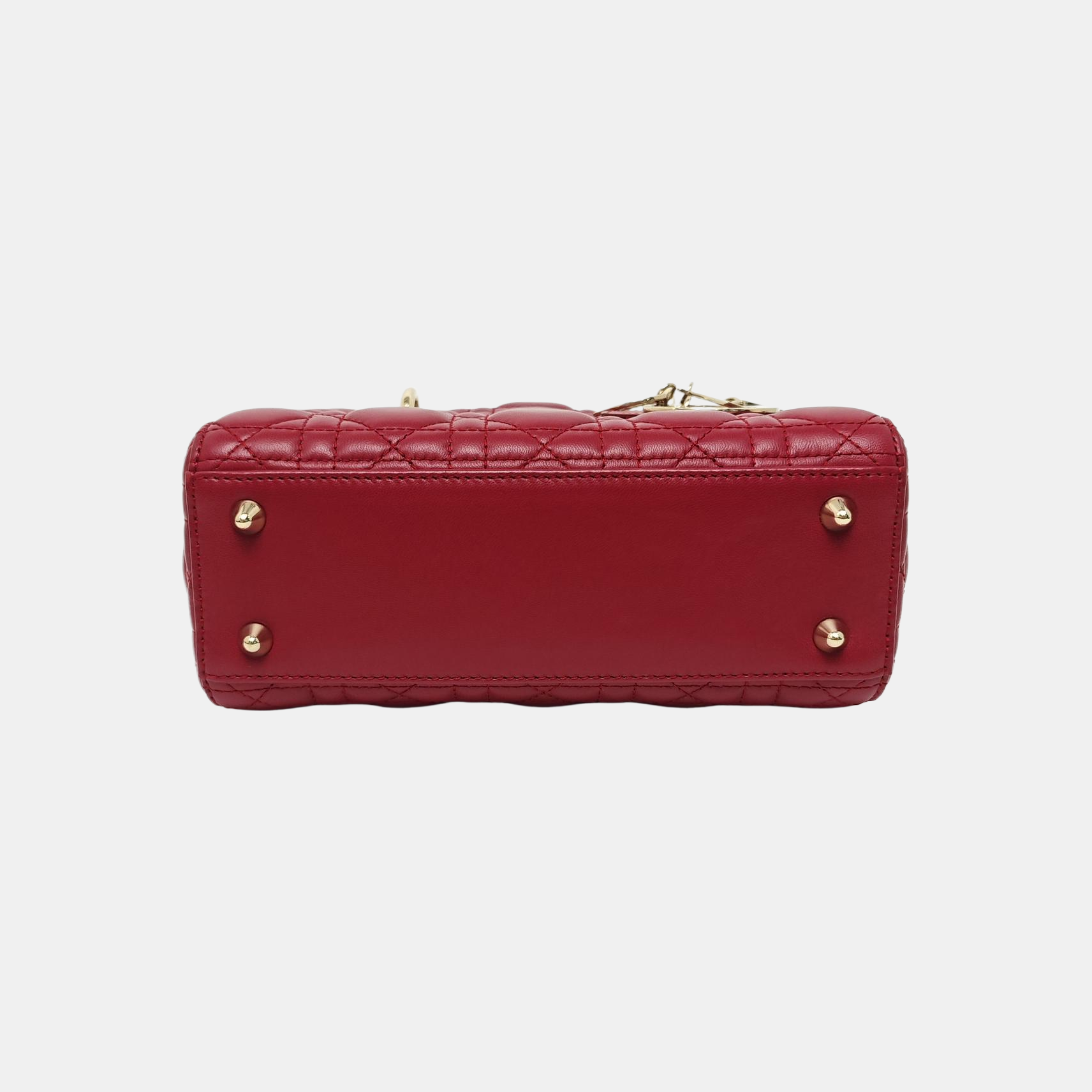 Lady Dior Small Cannage Lambskin Red