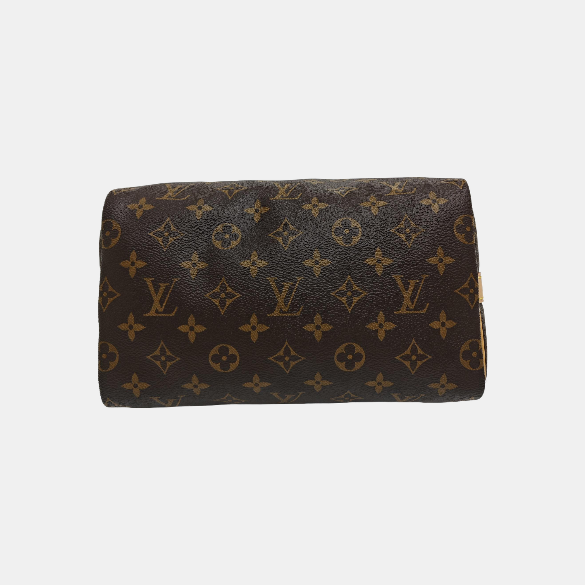 SPEEDY 25 Monogram Coated Canvas Brown