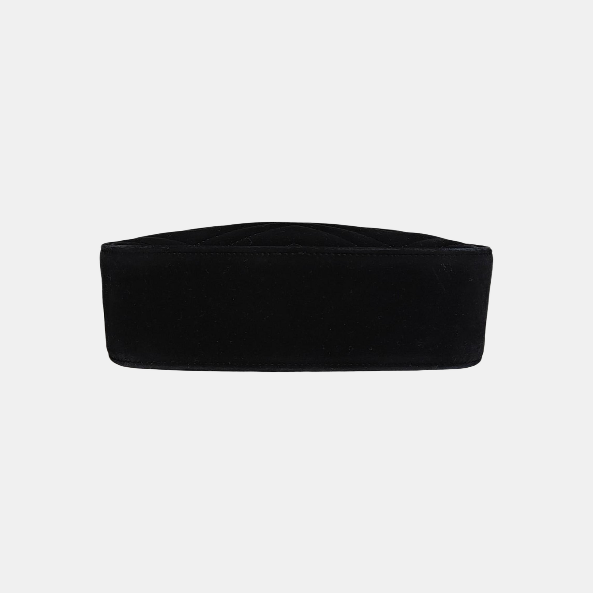 GG Marmont Small Quilted Velvet Black