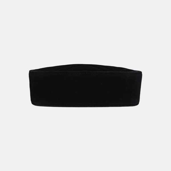 GG Marmont Small Quilted Velvet Black