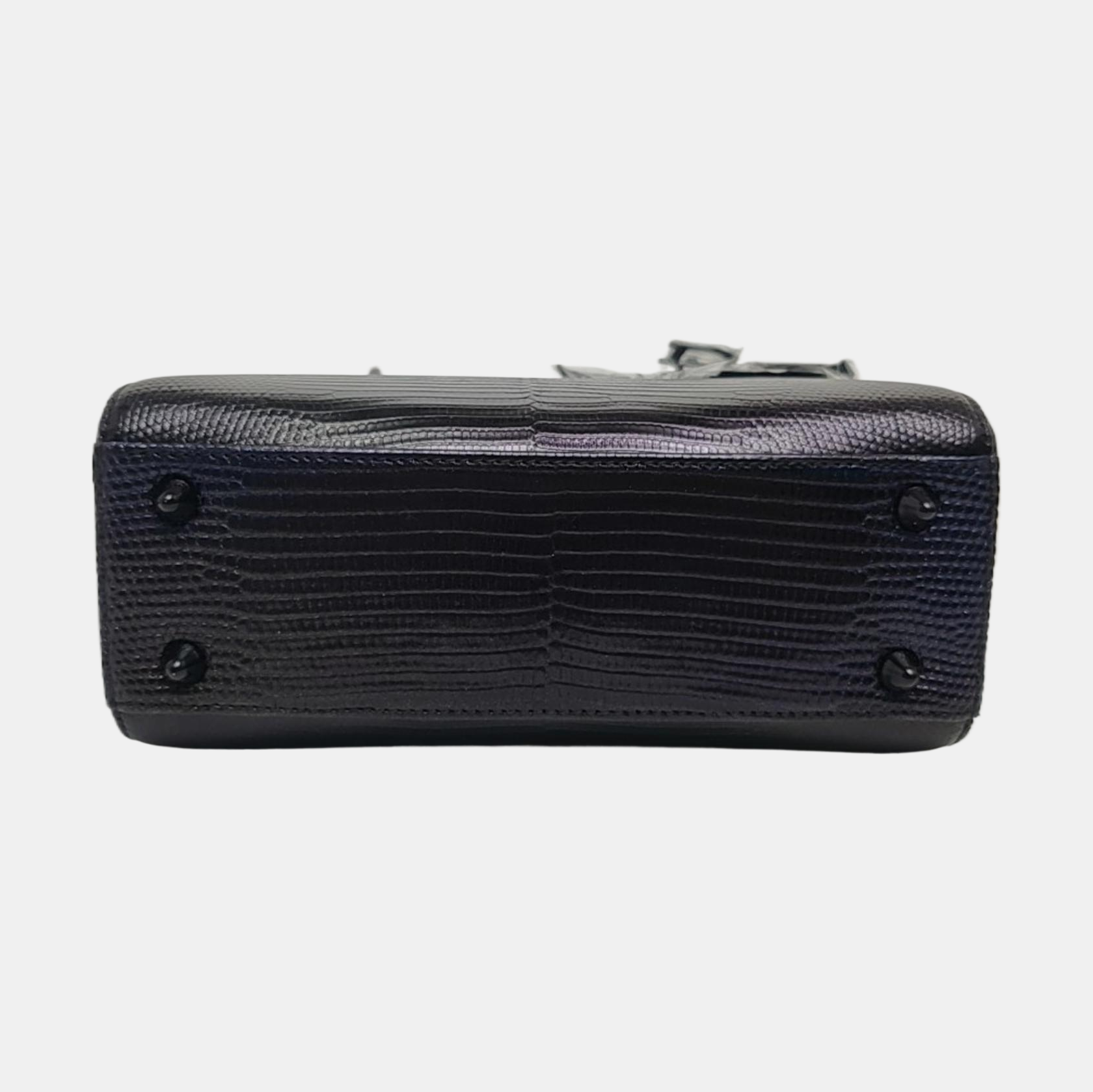 Lady Dior Small Lizard Blue