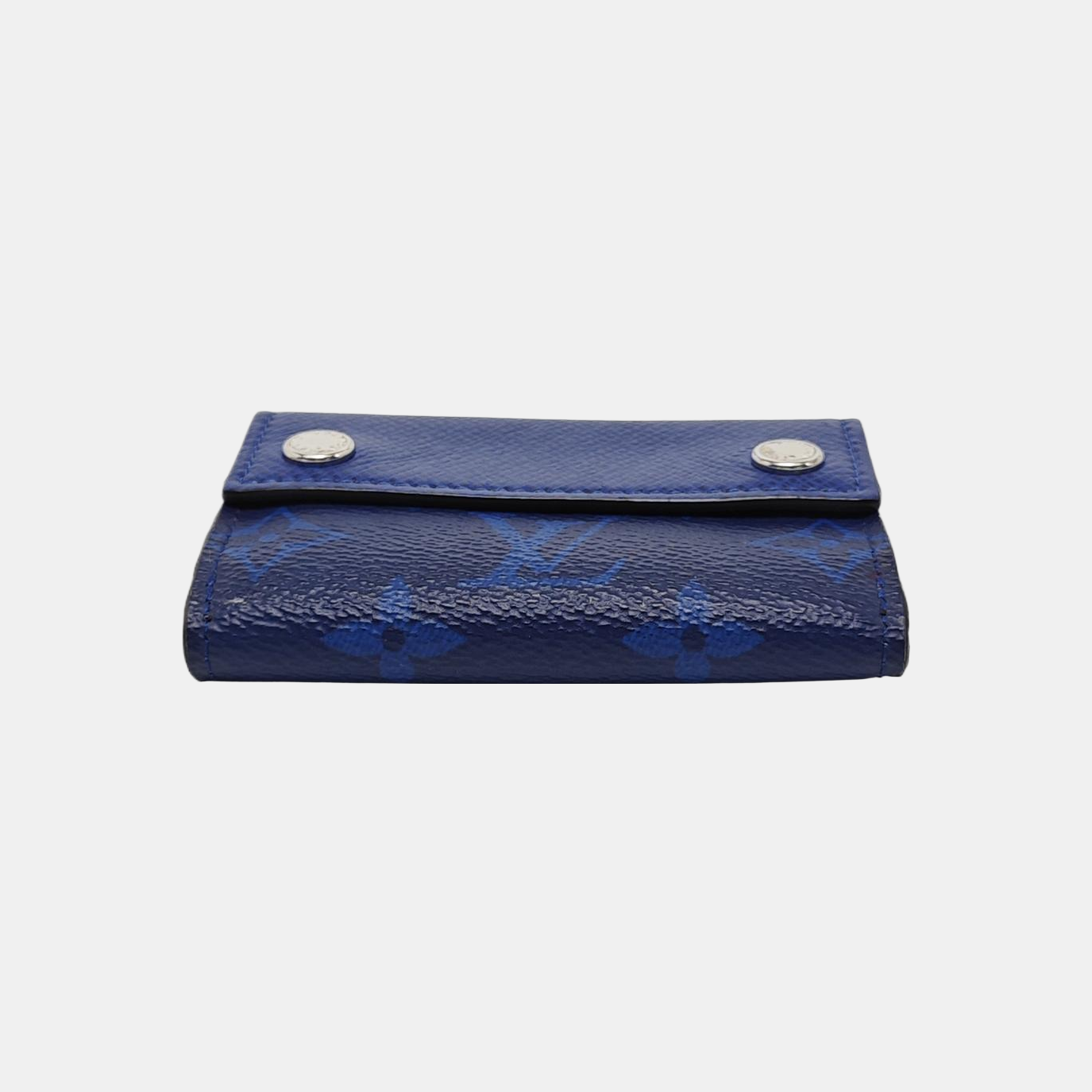 DISCOVERY Monogram Calfskin Blue Wallet