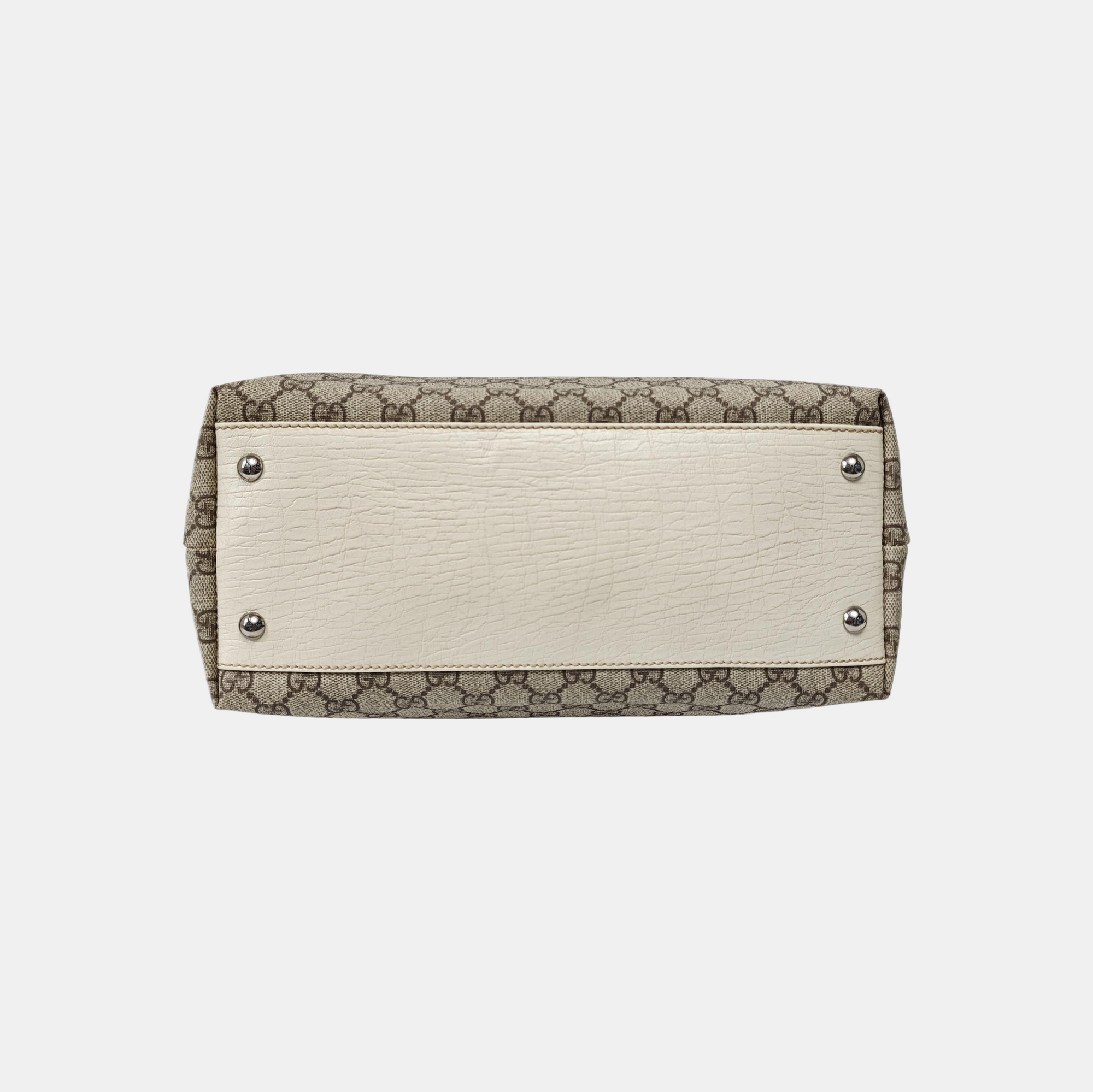 Monogram Coated Canvas Tote Bag Beige