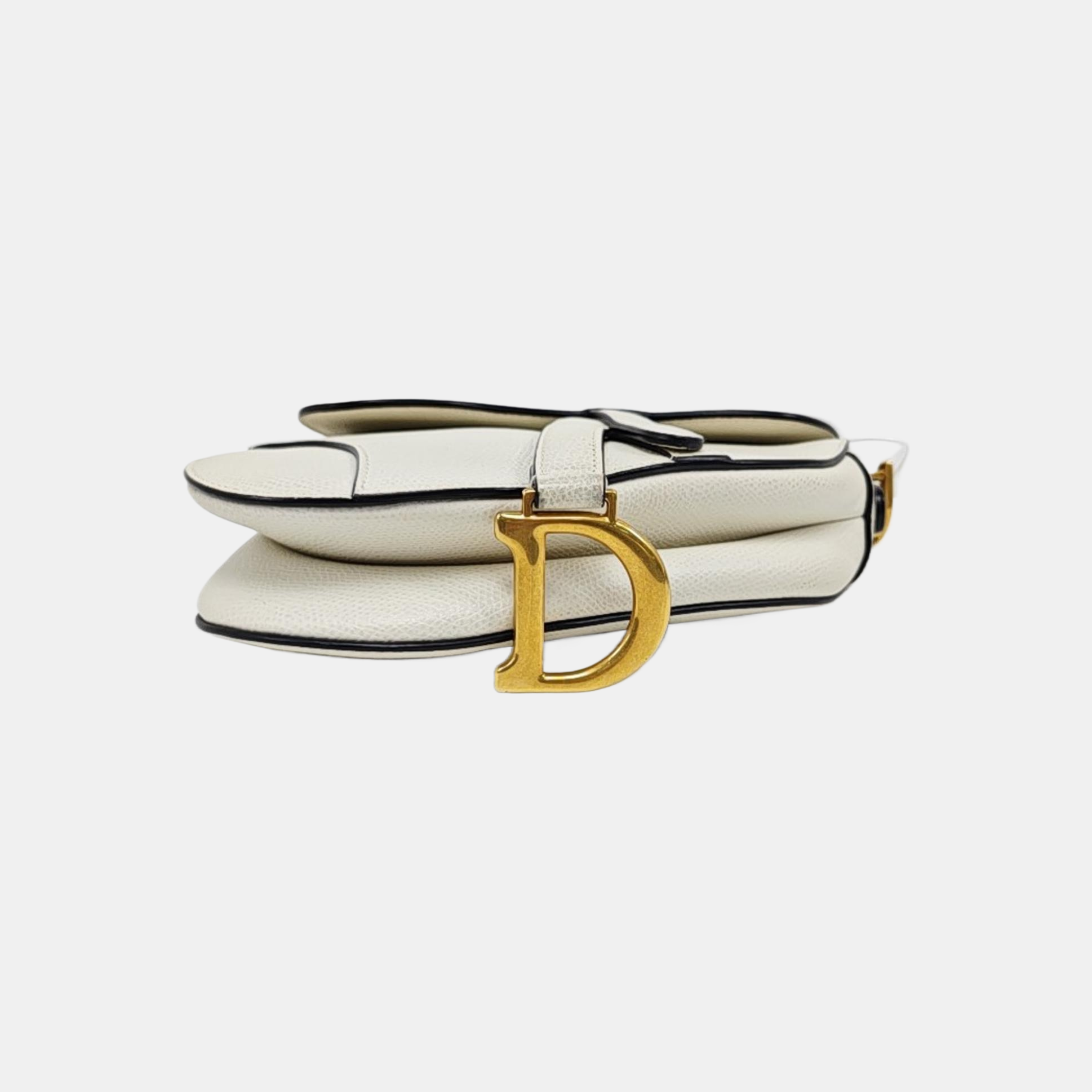 Saddle Mini Calfskin White