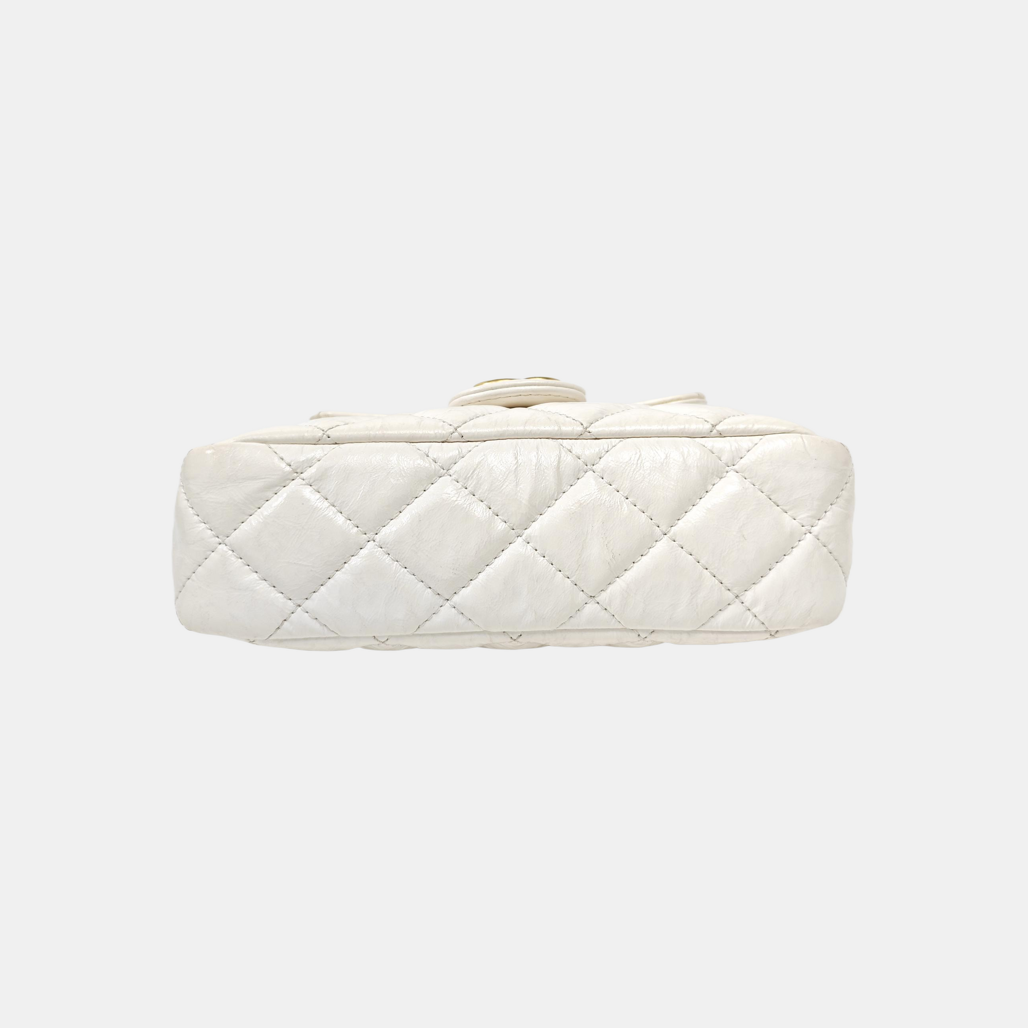 23C HOBO Small Quilted Calfskin White