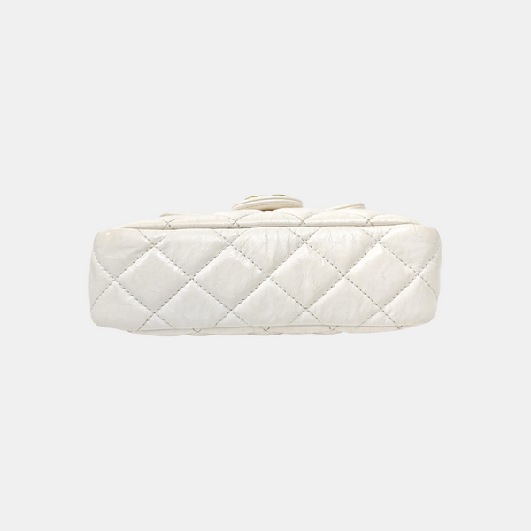 23C HOBO Small Quilted Calfskin White