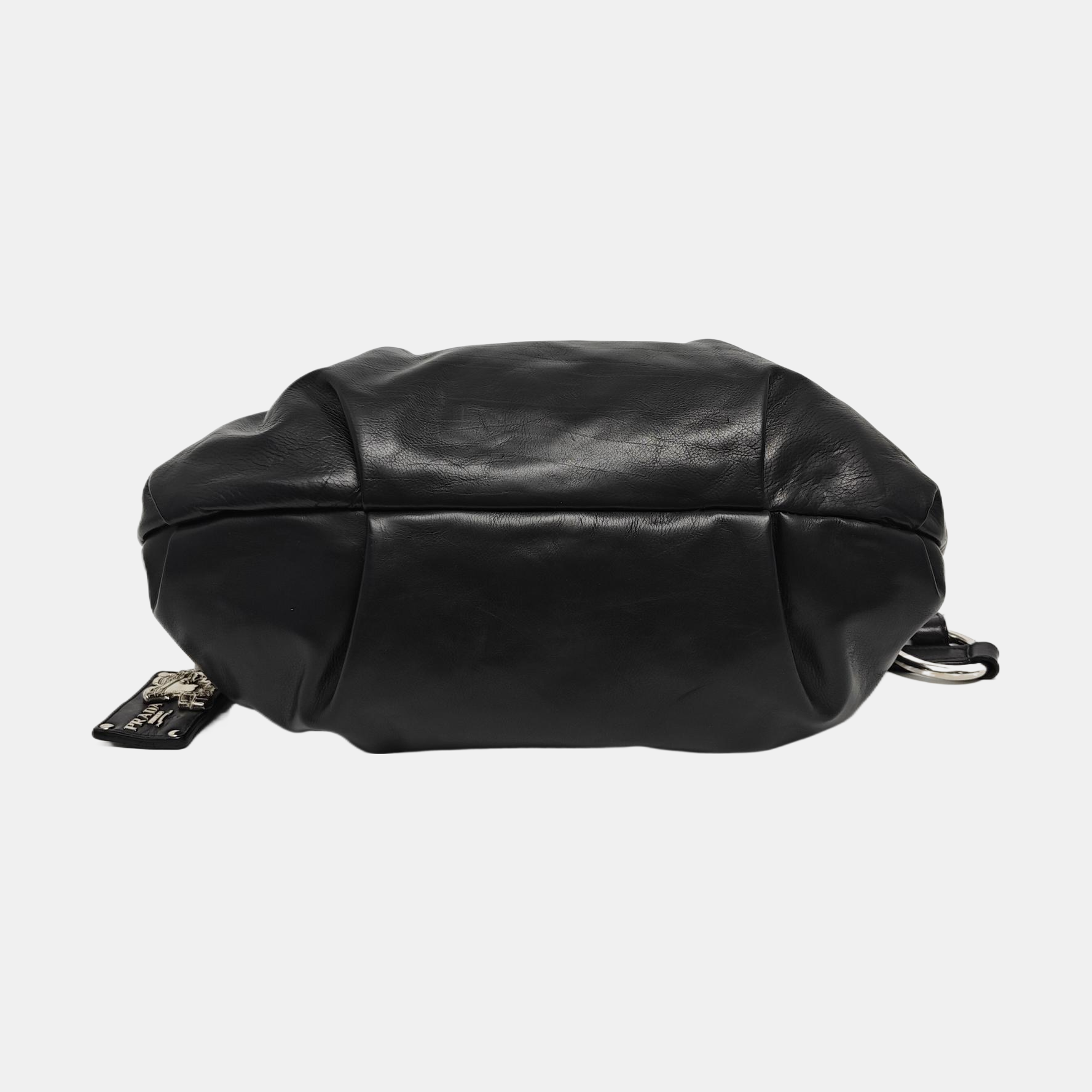 Calfskin Top Handle Bag Black