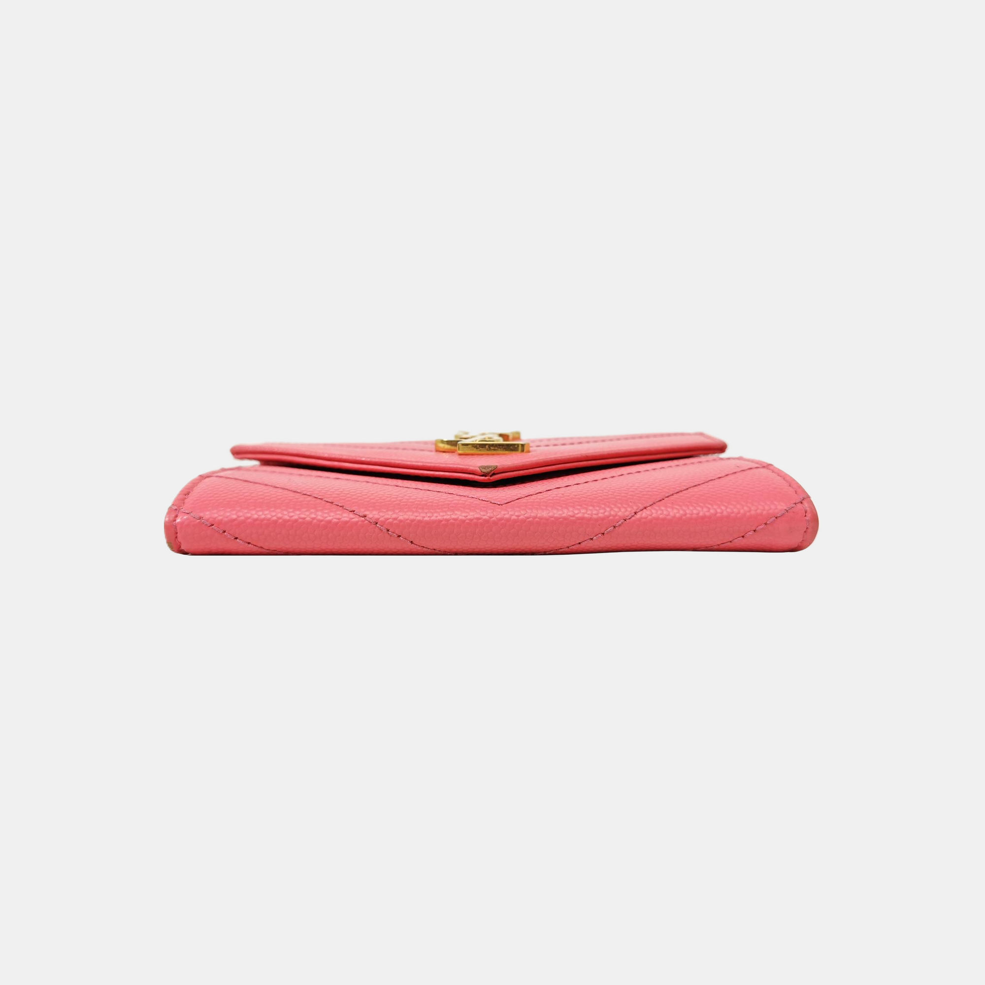 MONOGRAM Chevron Calfskin Pink Wallet