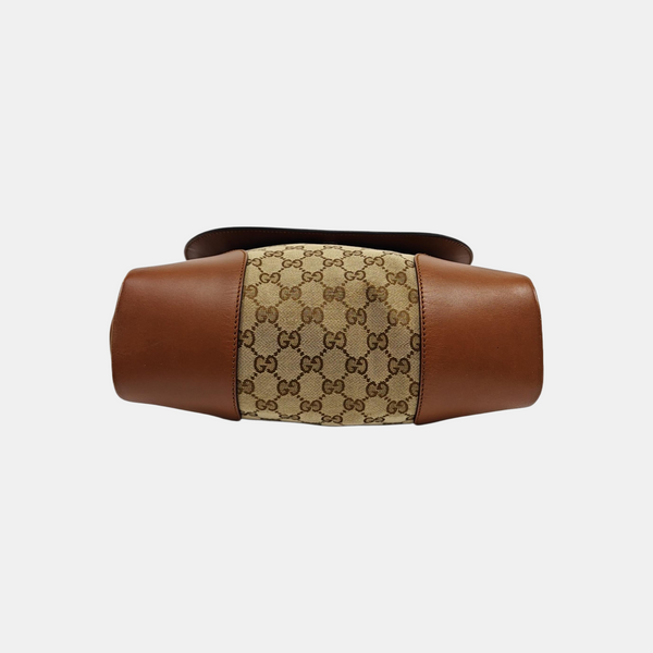Monogram Canvas Shoulder Bag Brown
