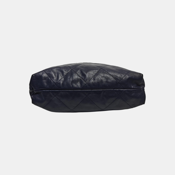 CHANEL 22 Large Quilted Calfskin Blue