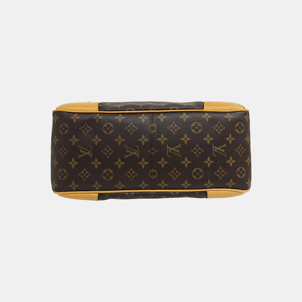 ESTRELA MM Monogram Coated Canvas Brown