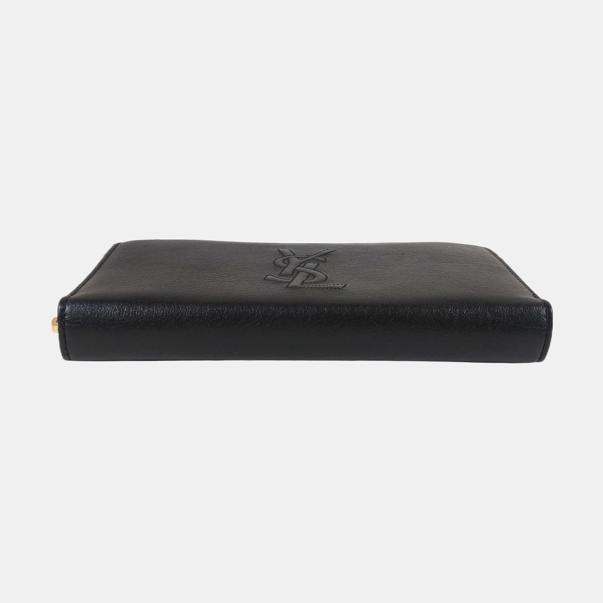 BELLE JOUR Calfskin Black Wallet